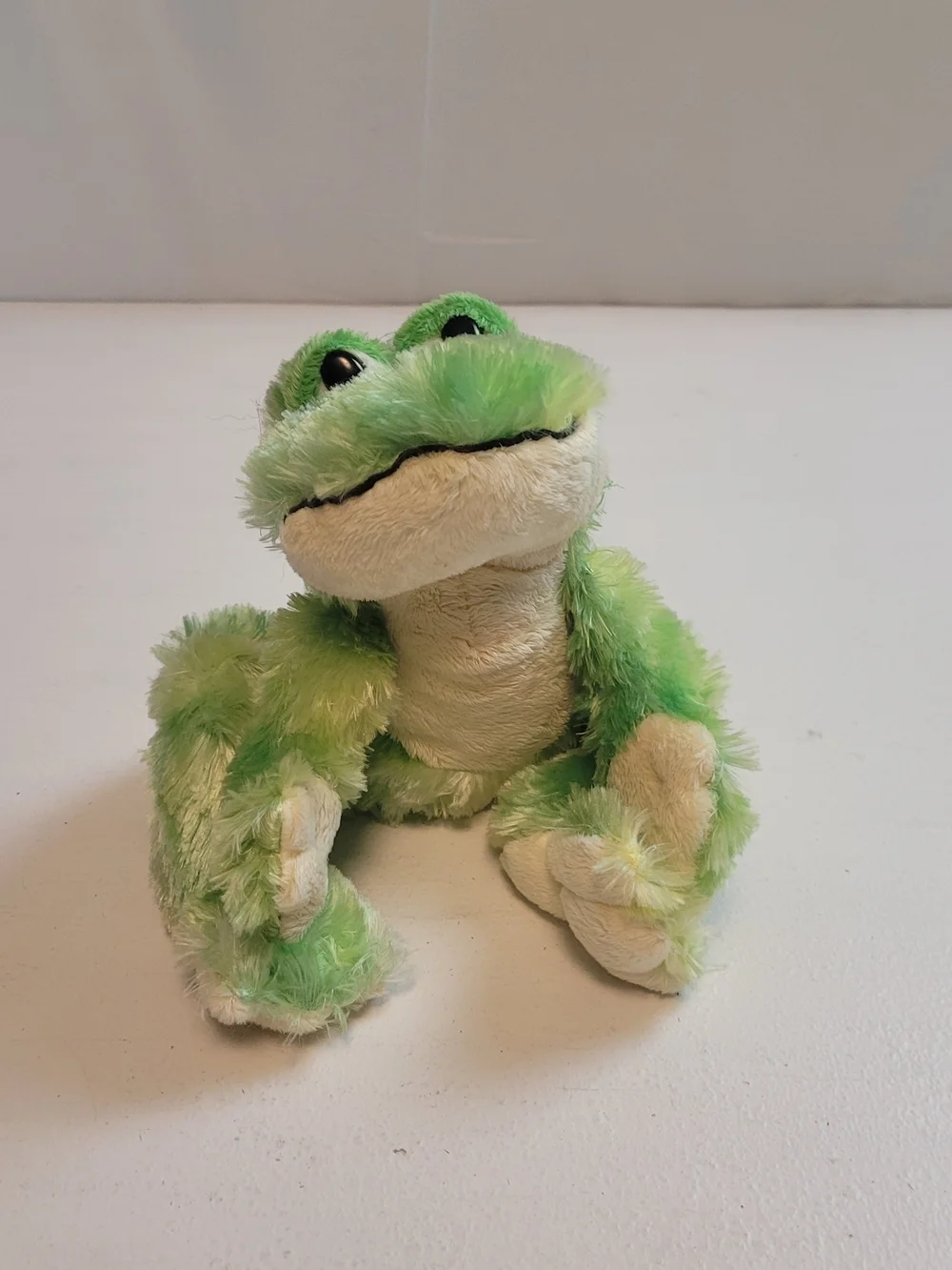 Webkinz Ganz Tie Dye Frog Plush Yellow Green Retired